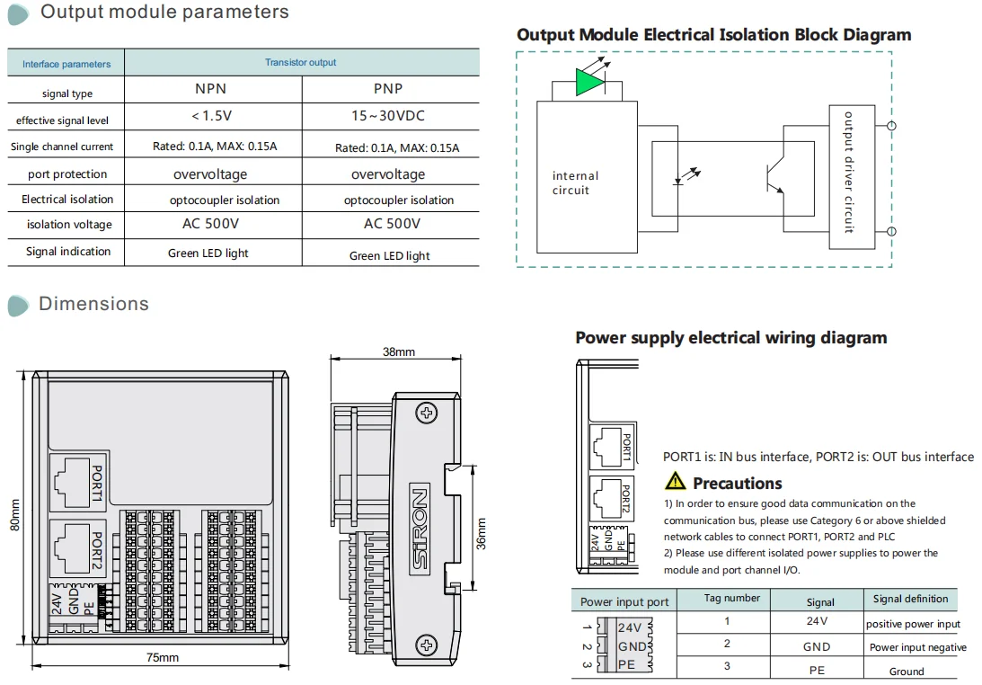 Siron T140~T141 Cc-Link IE Field Basic Bus Module for PLC