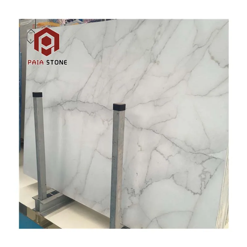 chinese Price natural crystal pure white marble slab