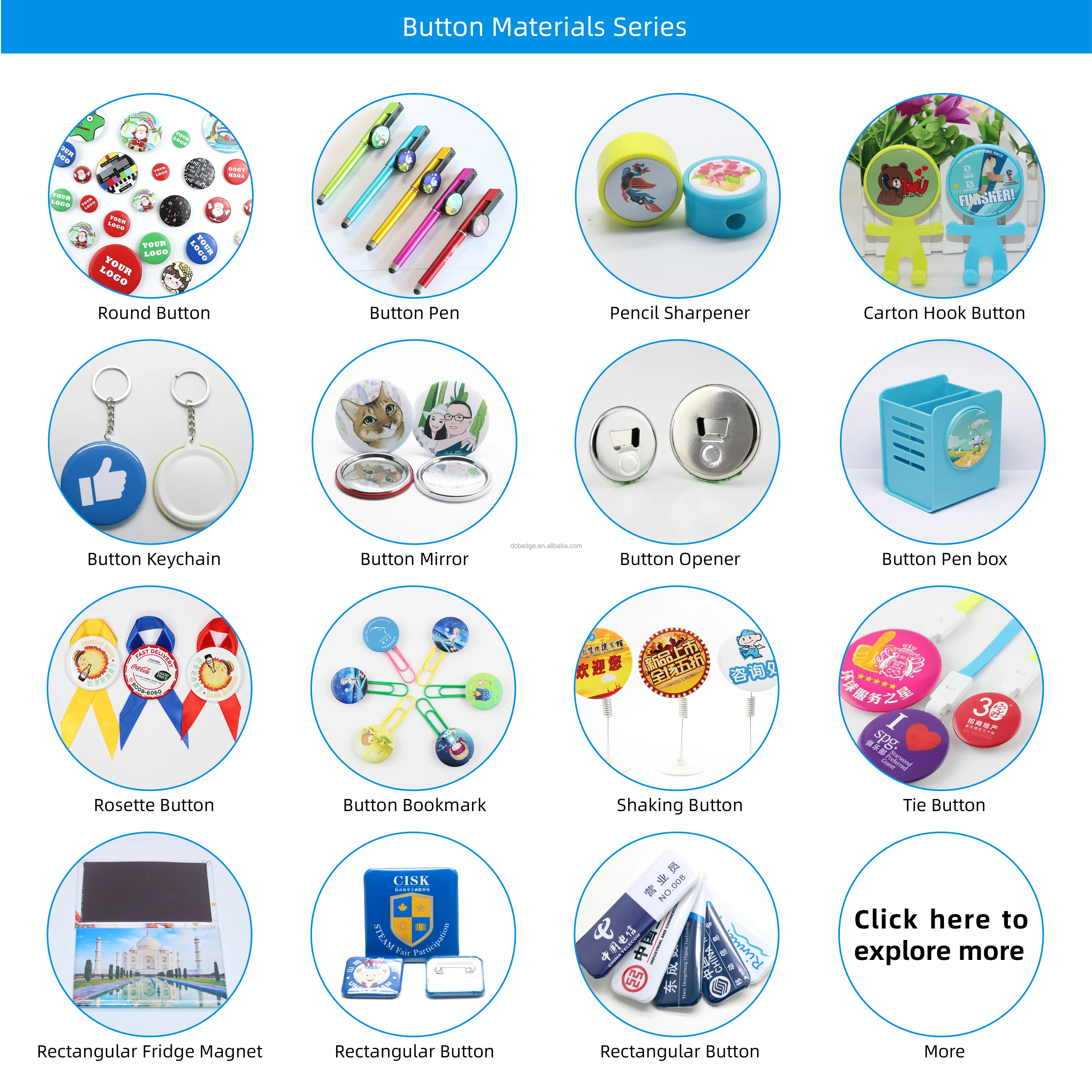 80*53mm Fridge Making Machine Rectangle Button Maker Kit With