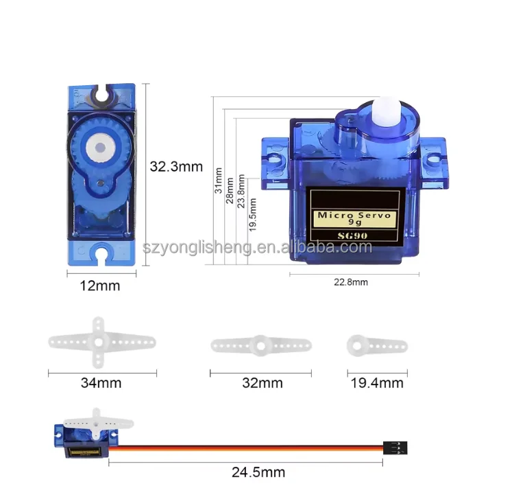 Stock 9G Micro Servo Motor SG90 - Low Price & High Performance