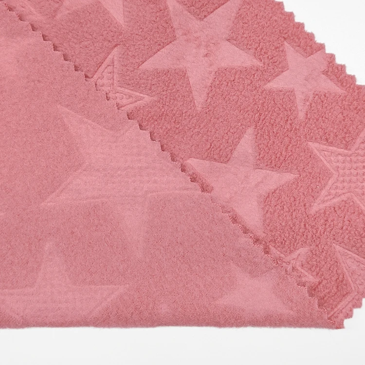 Soft Hand Feel Embossed Fashion Fabric Velvet Material for Pakistan, High Quality Micro Polar Fleece Fabric for Sale/ supplier