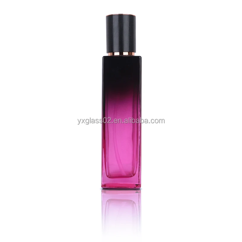 Luxury Innovative design fashion style cosmetic glass bottle set skincare cosmetic packaging square glass container manufacture