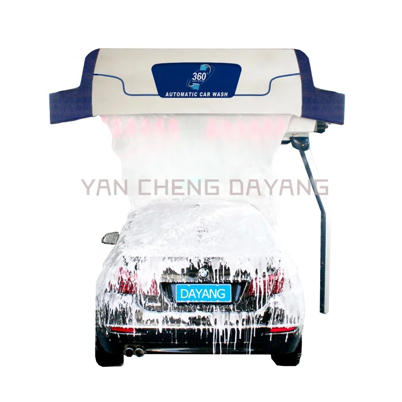 360 Plus Electric Powered Touchless Automatic Car Wash Machine Self Service Vehicle Cleaning