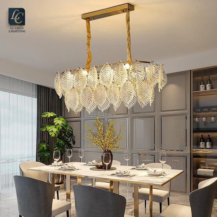 P0009 Contemporary Style Residential Decoration Brass Color Glass LED Ceiling Pendant Light
