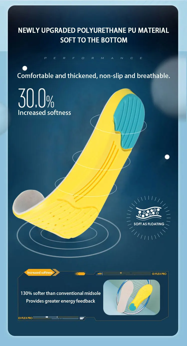 Sports Insoles PU Cushion Breathable Shoe Pads