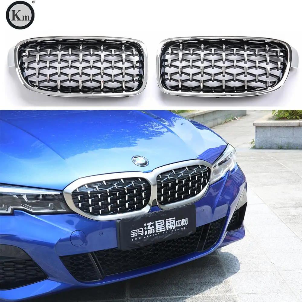 km for bmw 3series 2013-2019 ff30 f35 前保险杠格栅钻石格栅流星式