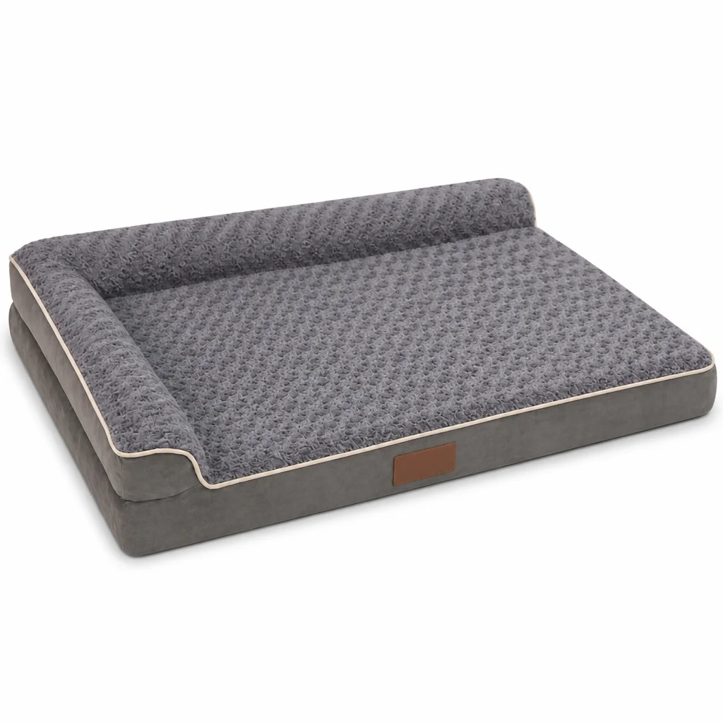 Fancie Low Bolster Dog Bed Rose — Product details 1