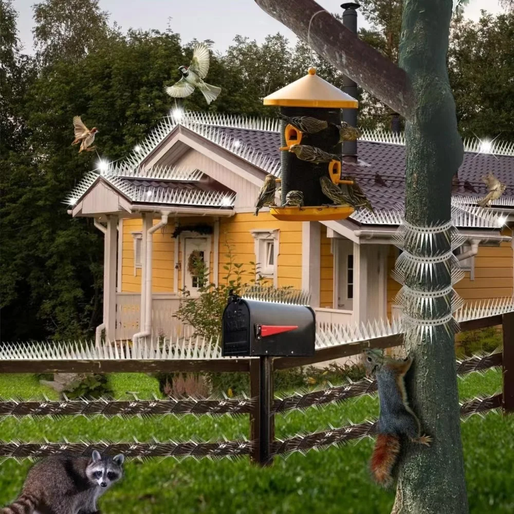 Stainless Steel Anti-Squirrel Cat Mouse Guard Security Spikes