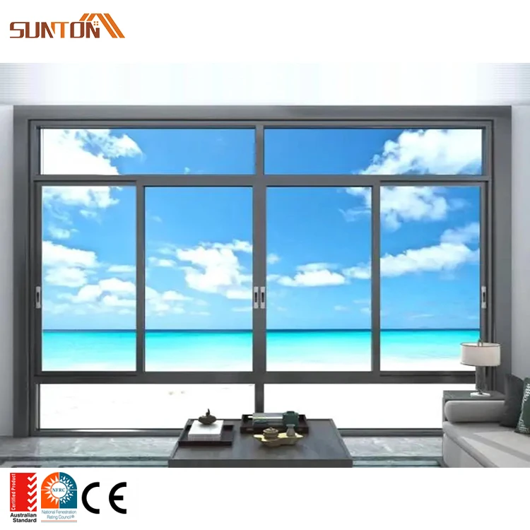 Factory Price Customized Aluminum Profile Double Glazed Glass Sliding Window in Zambia Ghana Tanzania Gambia Nigeria Philippines