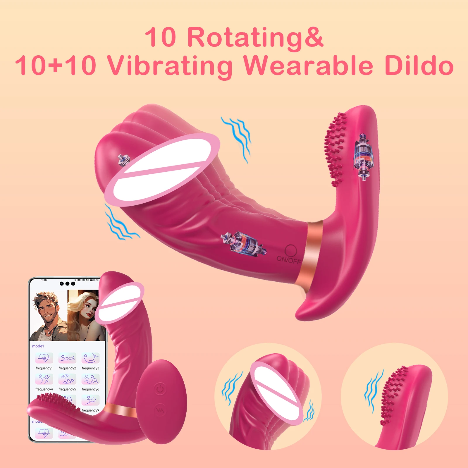 wearable clitoral vibrator Couple Sex Toys Wearable Panty Vibrator Vibrating Penis Ring Clitoral  Stimulator main image 0