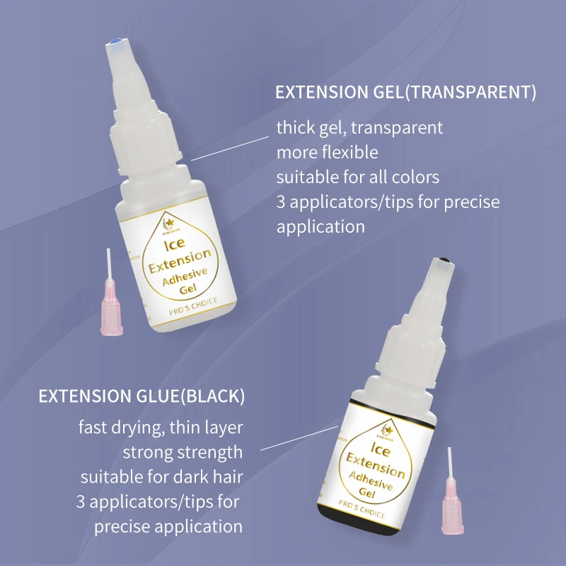 Ice Extension Glue Cold Hair Extension Black Hair Glue