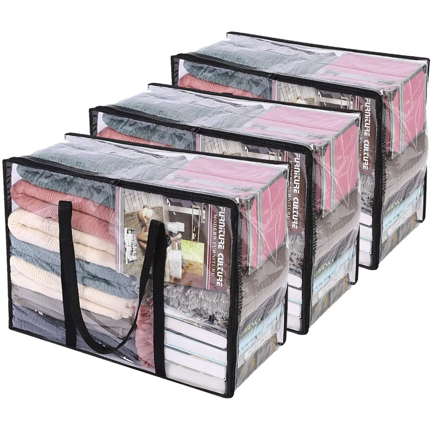 transparent storage bags for clothes