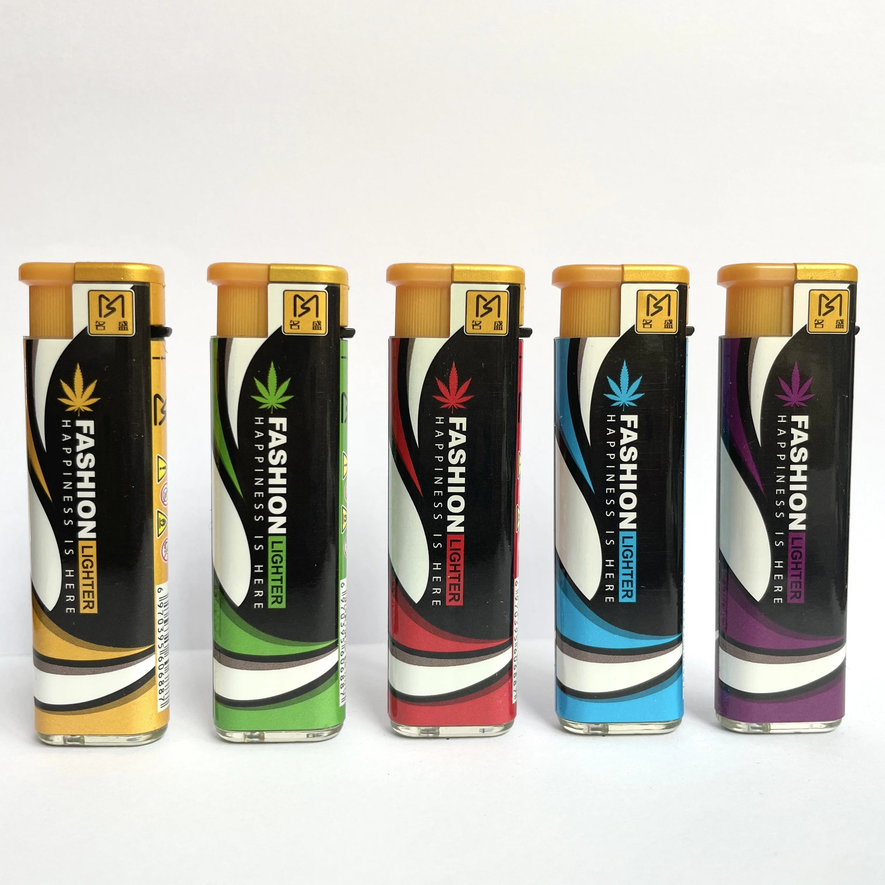 8.0cm Disposable Electronic cigarette plastic lighter with sticker MS brand factory