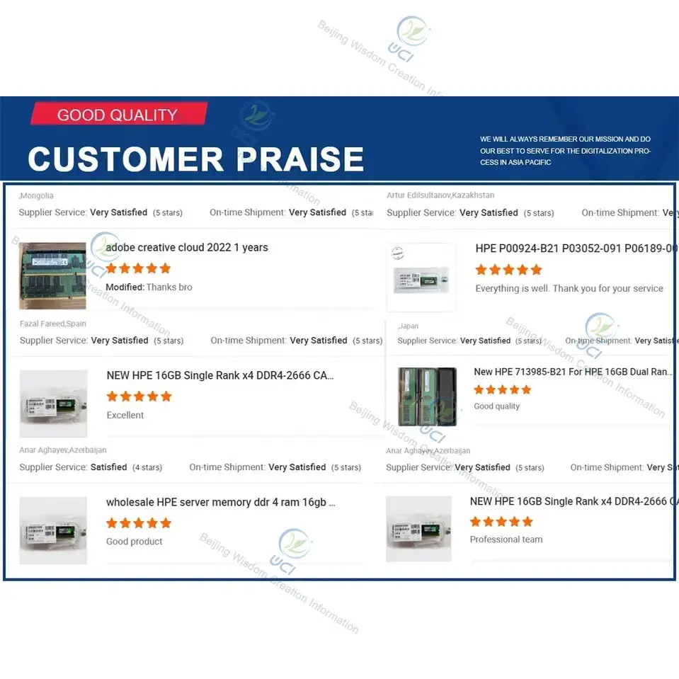 卸売HPEサーバーメモリddr 4 ram 16gb DDR4 2400T ECC DIMM 3200mhz