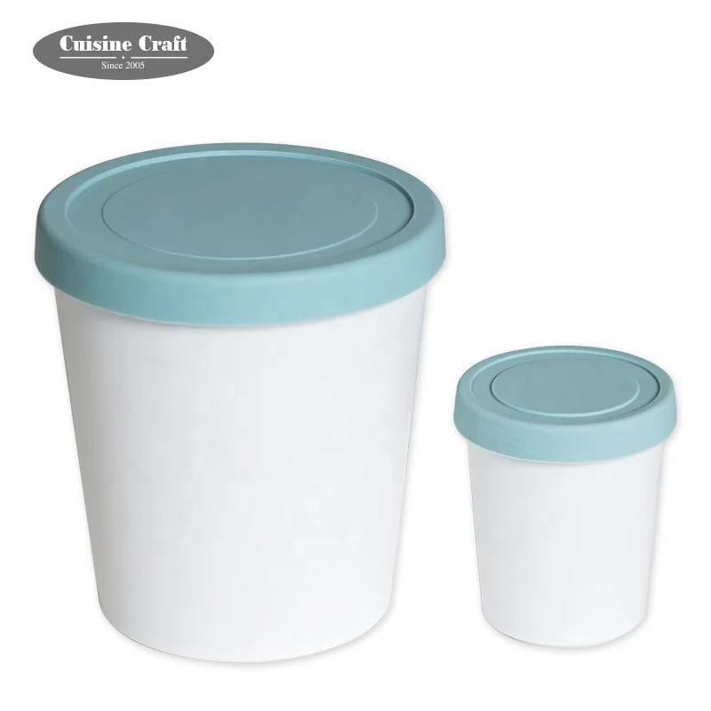 Hot Selling Plastic Ice Cream Containers For Homemade Ice Cream Reusable Plastic Ice Cream