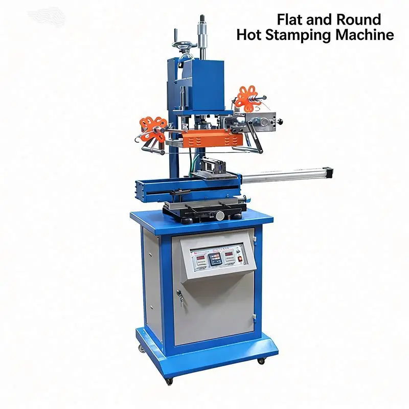 TEBAK Industrial 210 Pneumatic Flat & Automatic Roll Paper Hot Stamping Machine - Creasing & Stamping for Gift Box, Calendar