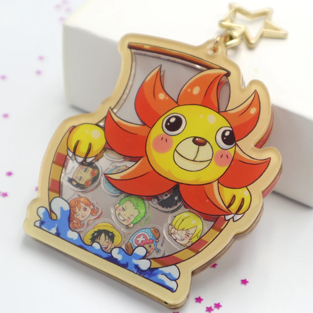 Custom Logo Shaking Charm Clear Acrylic Custom Printed Transparent Shaker  Keychain Make Your Own Design with Anime