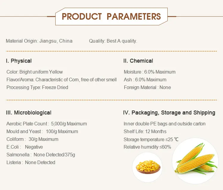Organic Freeze Dried Yellow Sweet Corn Extract Powder Buy Freeze