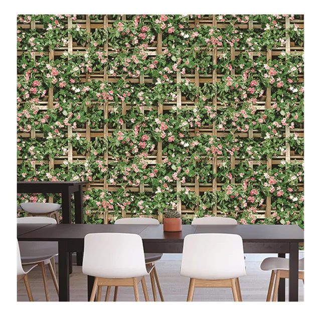 beautiful Green Leaves Flower Wallpaper Design New Arrival Embossed PVC Wallpapers Washable 0.53m Wallpaper