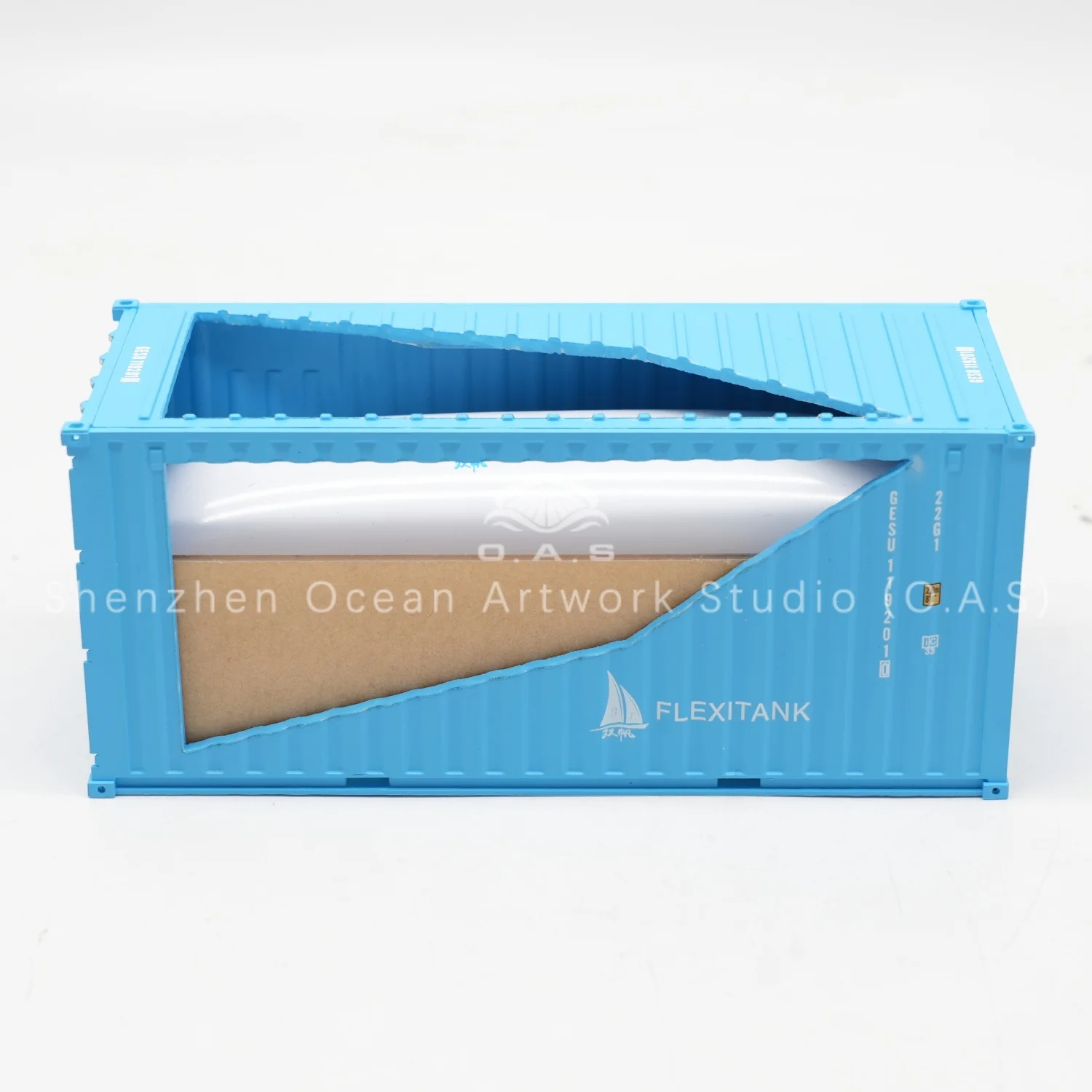 【L】Customizable 20GP Shipping Container Box 1:35 Scale Plastic Crafts FLEXITANK Liquid Bag Container Scale Model