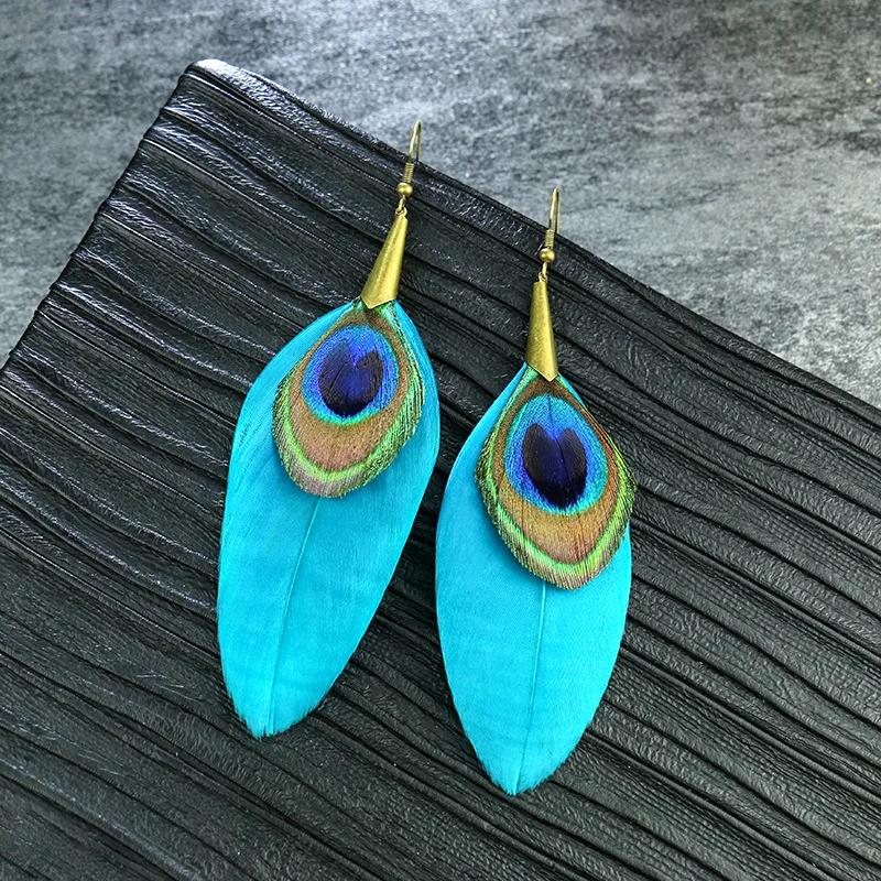 Factory Wholesale Hand Made Natural Feather Fish Hook Fashion Earrings By  Brightware Industrial Co. Limited