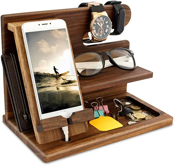 Junji Multi-function Wooden Mobile Phone Glasses Holder Desk Gift Personal  Customized Gift - Buy Wooden Phone Holder,Wooden Mobile Phone,Charge Mobile 