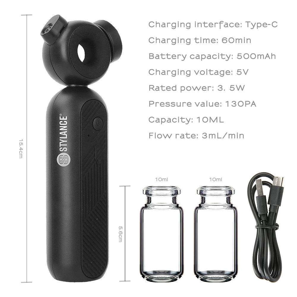 5 В/3 Вт 130 Па мини-распылитель после бритья с USB Type-C 10 мл