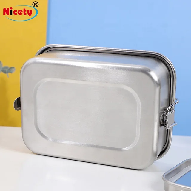 Hot Sales Nicety Stainless Steel Rectangle Lunch Box with Rubber