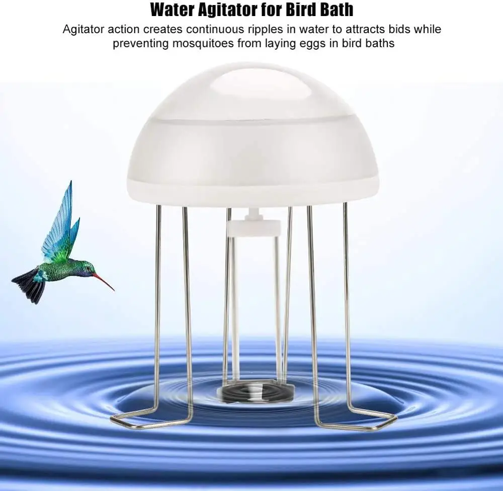 Wiggler D'eau De Bain D'oiseaux Solaire En Acier Inoxydable - Fontaine Anti-mousse Pour Jardin