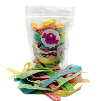wholesale custom private label halal rainbow sour gummy candy and sweets