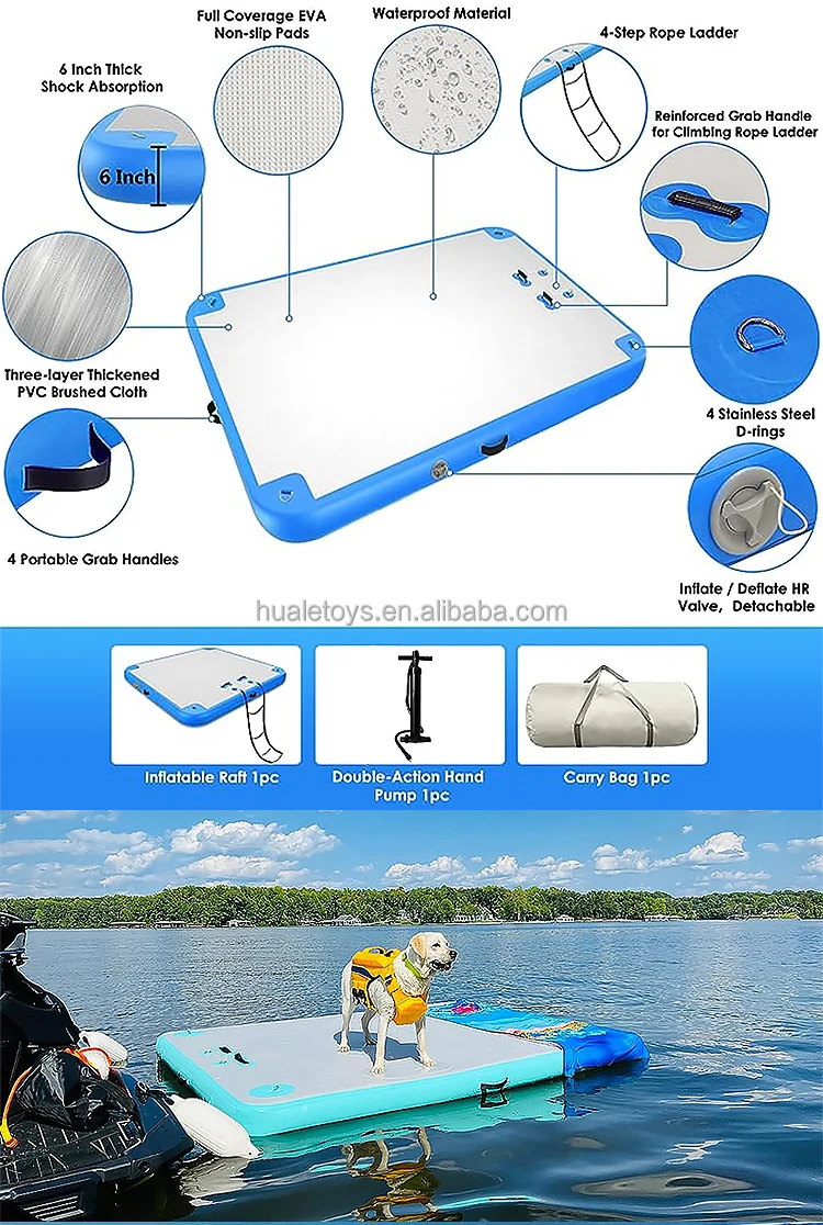 Water Yacht Air Mat Island Ponton Floating Inflatable Swimming Platform ...