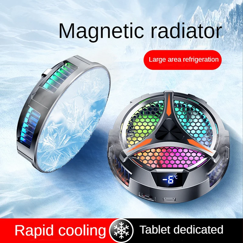 27w Colorful Lighting X42 Tablet PC Magnetic Peltier Large Size Semiconductor Radiator Cooler Tablet Holder Cooing Fan