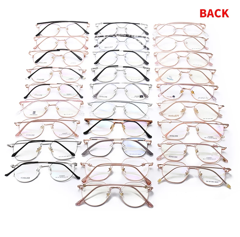 Wholesale Ready Stock Mixed Cheap Eyeglasses Frames Retro Stainless