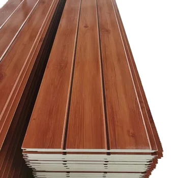 Modern Wood Grain Series Building Boards Decorative Embossed Sandwich Wall Panels Metal Panel