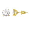 18K gold plated white stone