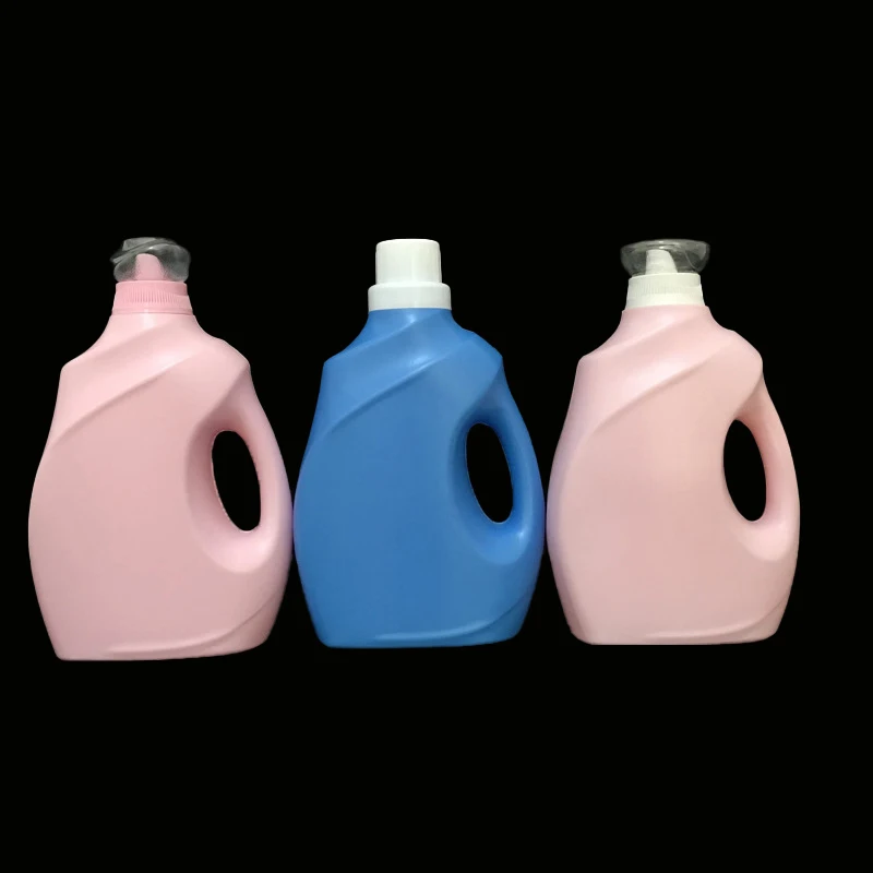 2000ml 3000ml PET Plastic Leak-Proof Liquid Laundry Detergent Bottle with Square Scale Cap for Liquid Soap Chemicals Screw Seal