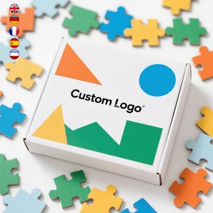 Luxury Custom Printing Geometric Patterns Rompecabezas Fracciones Jigsaw Puzzle 50 Piece for Kids