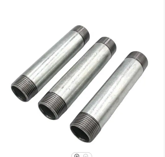 Galvanizing Pipe Thread Galvanized Carbon Steel Pipe Nipples BSPP/BSPT/NPT Threads Female ...