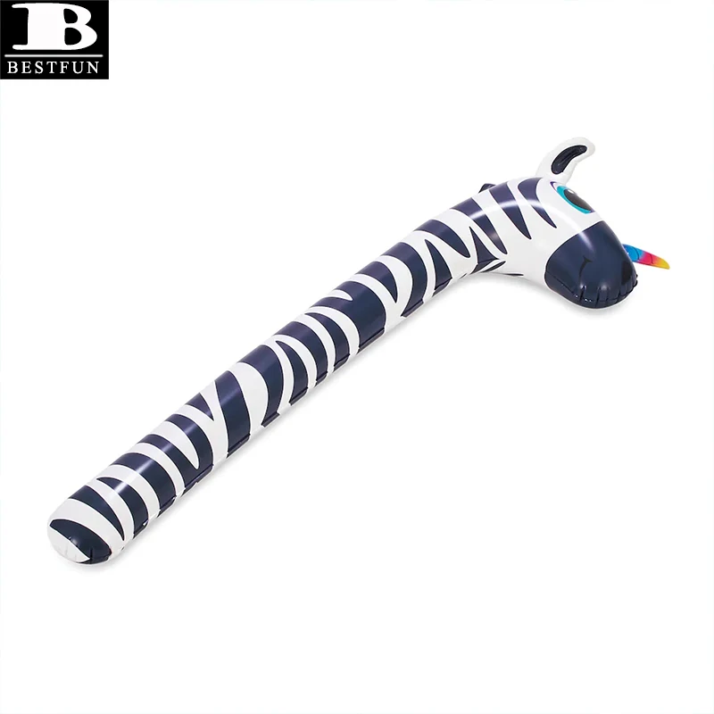 Customized Thickened PVC Inflatable Zebracorn Shaped Pool Float, Swimming Noodle Tube with UV-Resistant Design for Kids & Adults