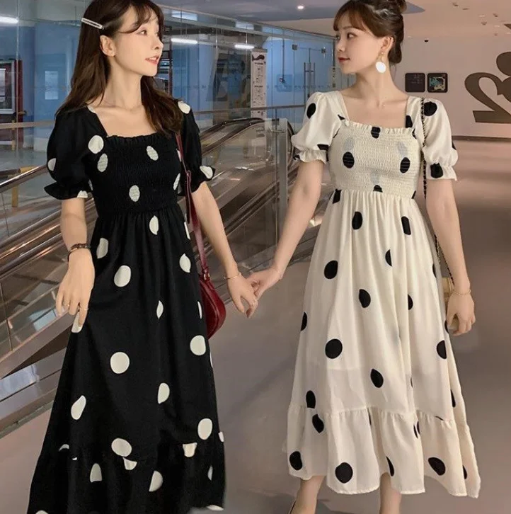 2021 Ladies Dress Maxi Elegant Polka ...