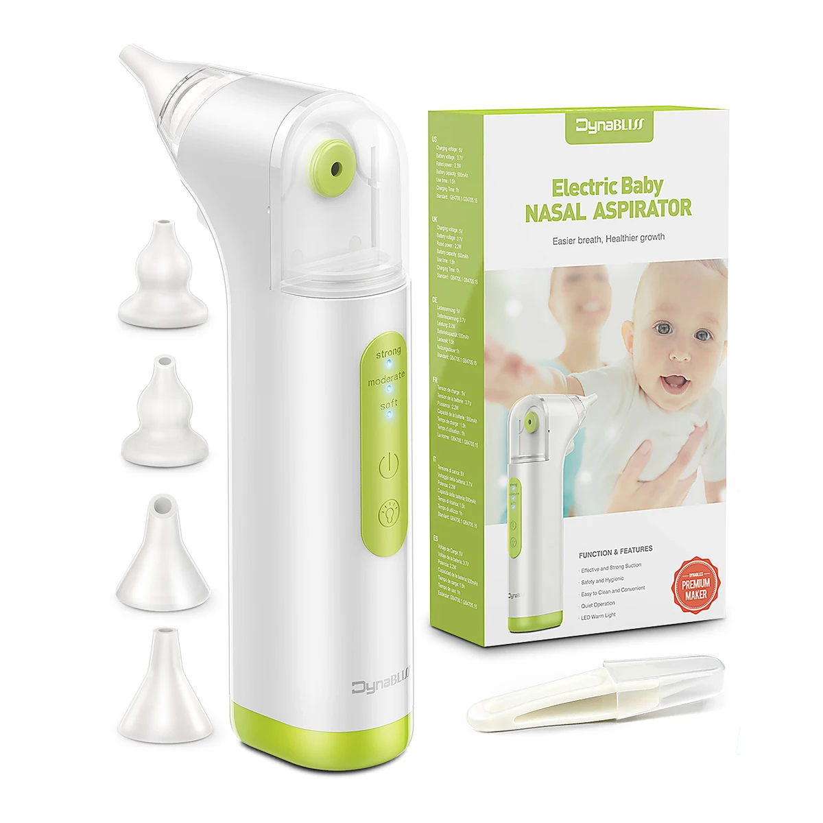 In Stock Baby Electric Nasal Aspirator Usb Charging 3 Suction Methods ...