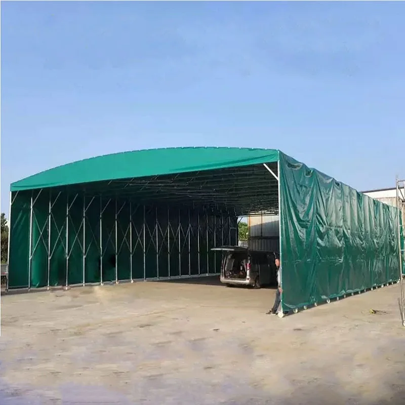 Movable and Fixed Tents for Outdoor Car Shade Parking Lot with PVC Scratch Proof Fire-proof Cloth and Galvanized Steel Frame