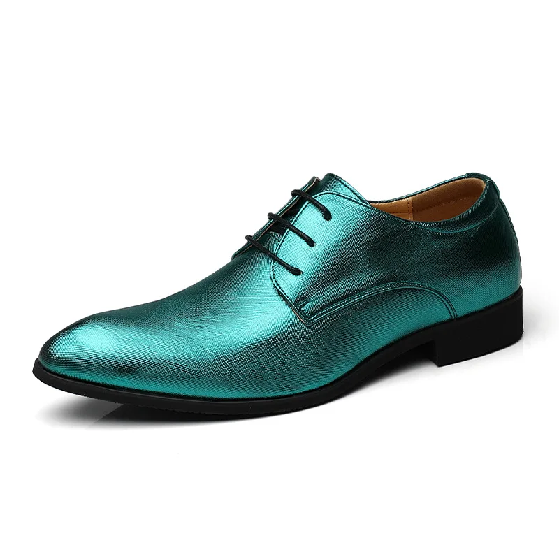 Formal Dress Shoes Italian Men Leather Dress Shoes Wholesale High Quality  Men Lace Man Summer Party Black Shoes