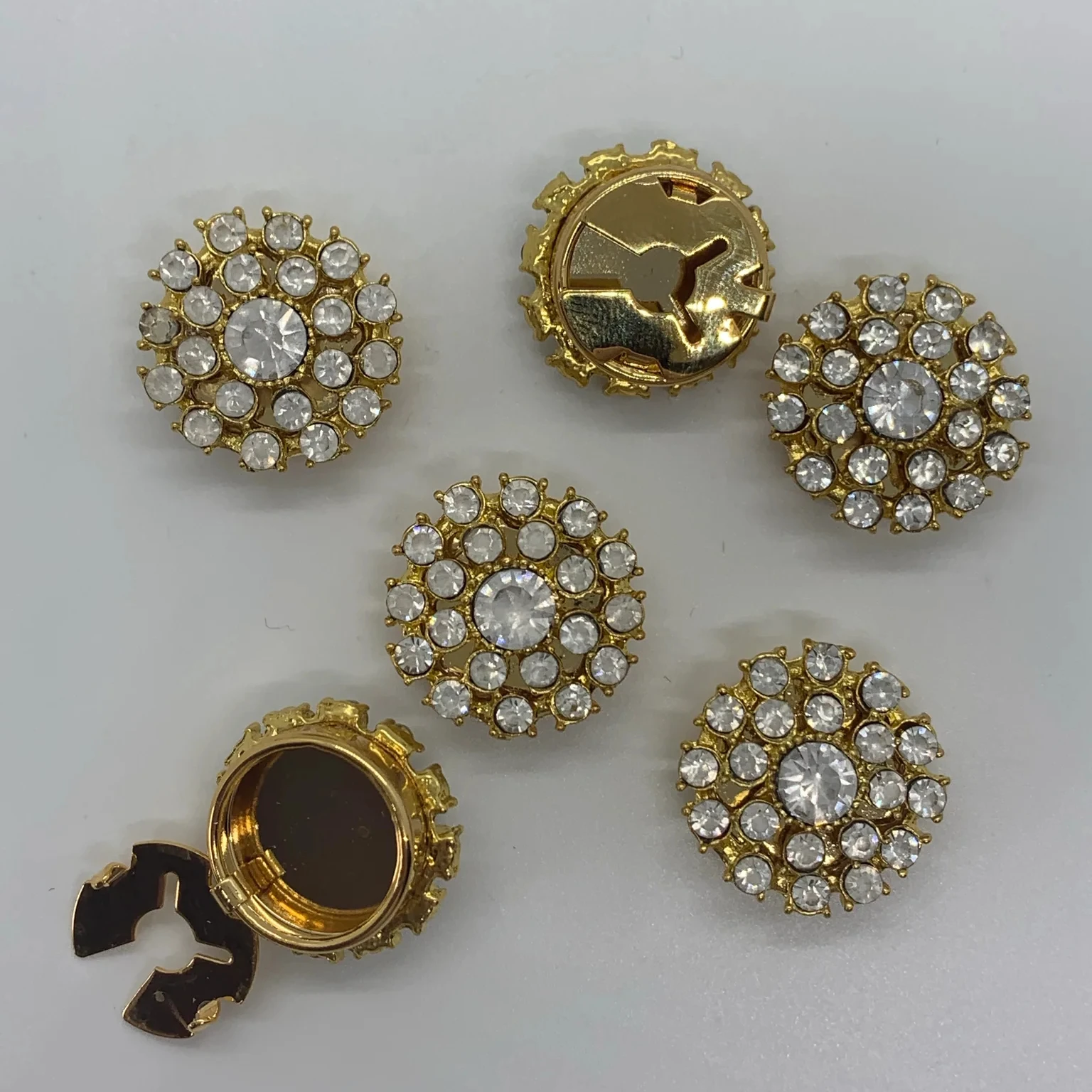10 Gemelli Antichi Bronzo Con Cabochon Vuoti E Vetro – Fai Da Te, Diametro 14mm