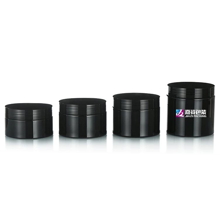 Hair care gel beeswax pomade container 150ml black plastic hair grease jars