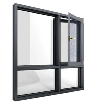 Simple metal frame aluminum profile tinted glass prefabricated tempered glass toughened glass aluminum casement windows