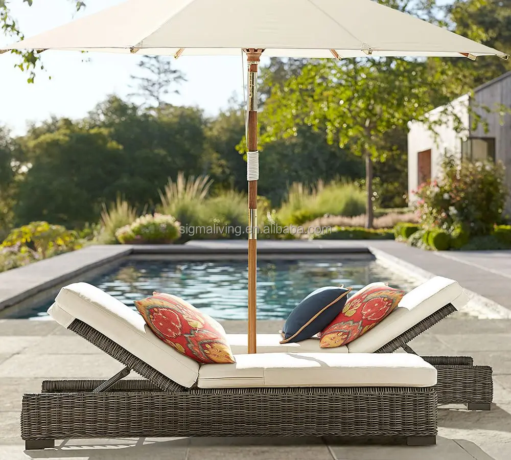 luxury rattan sofa lounge chairs outdoor furniture patio daybed garden sofa chair