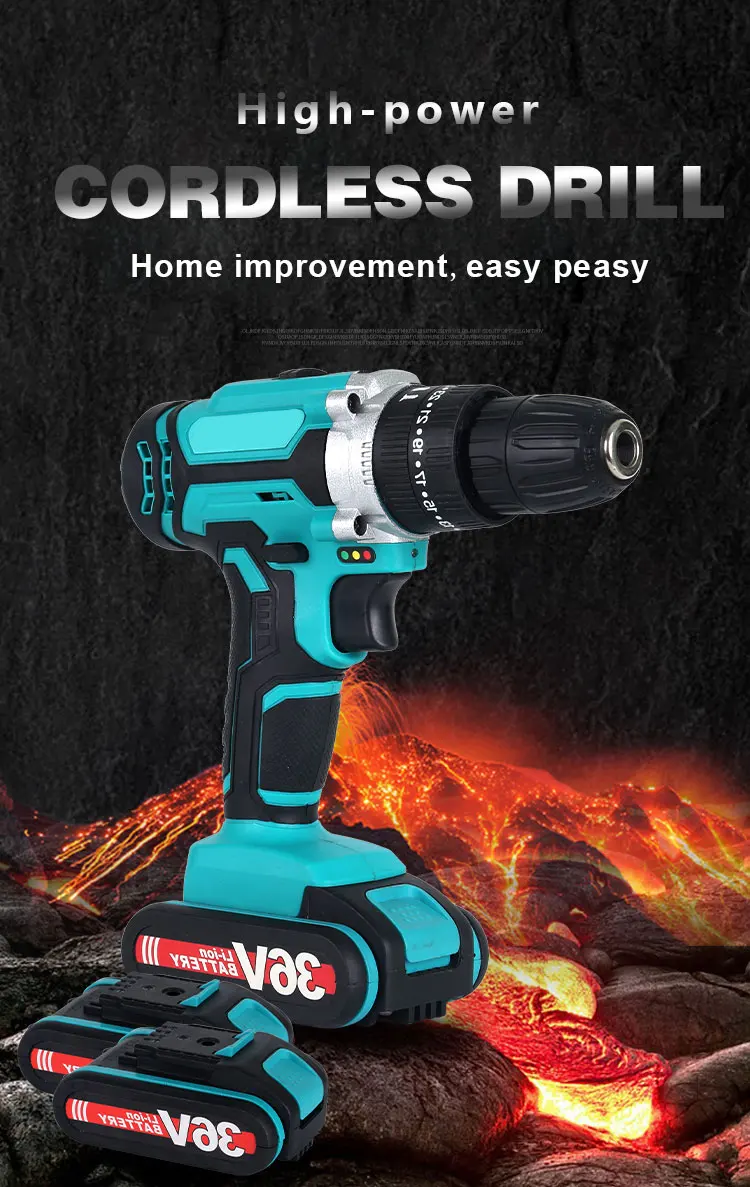 Hot Sale Portable Rechargeable Power Electric Cordless Drill Power