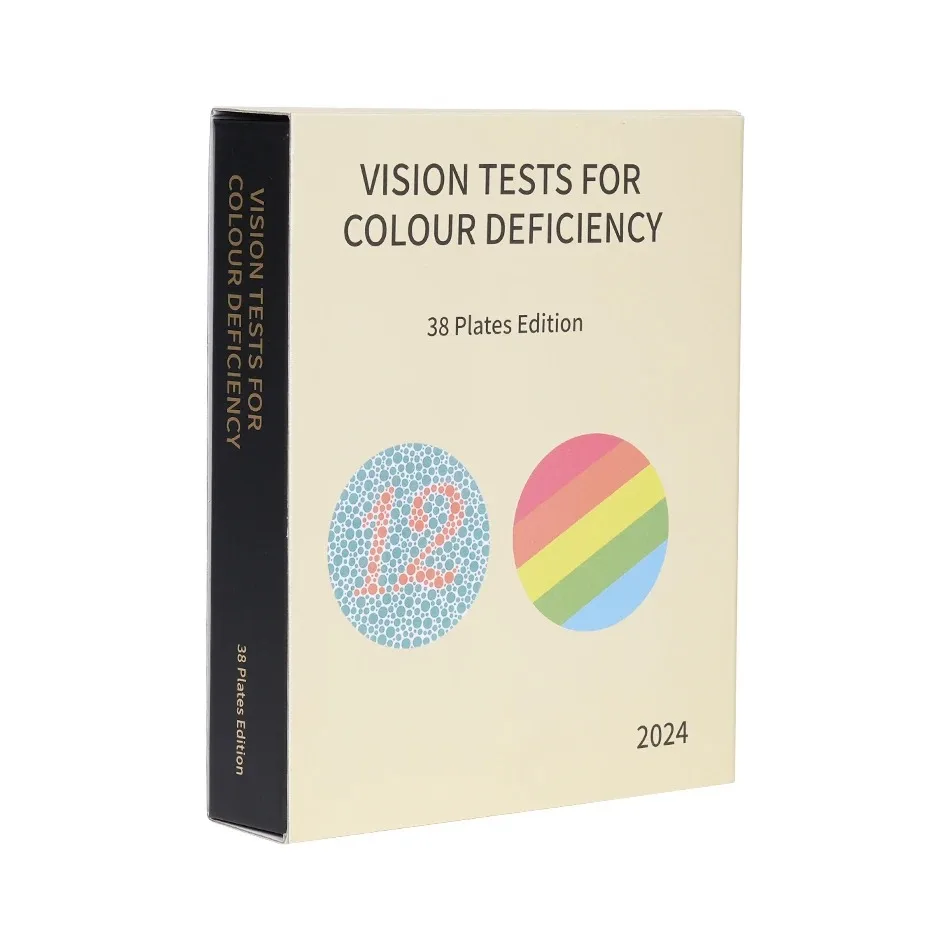Best Quality 2024 New Publish Ishihara Book 38 Plates Optometry Color Blindness Color Deficiency Test Book