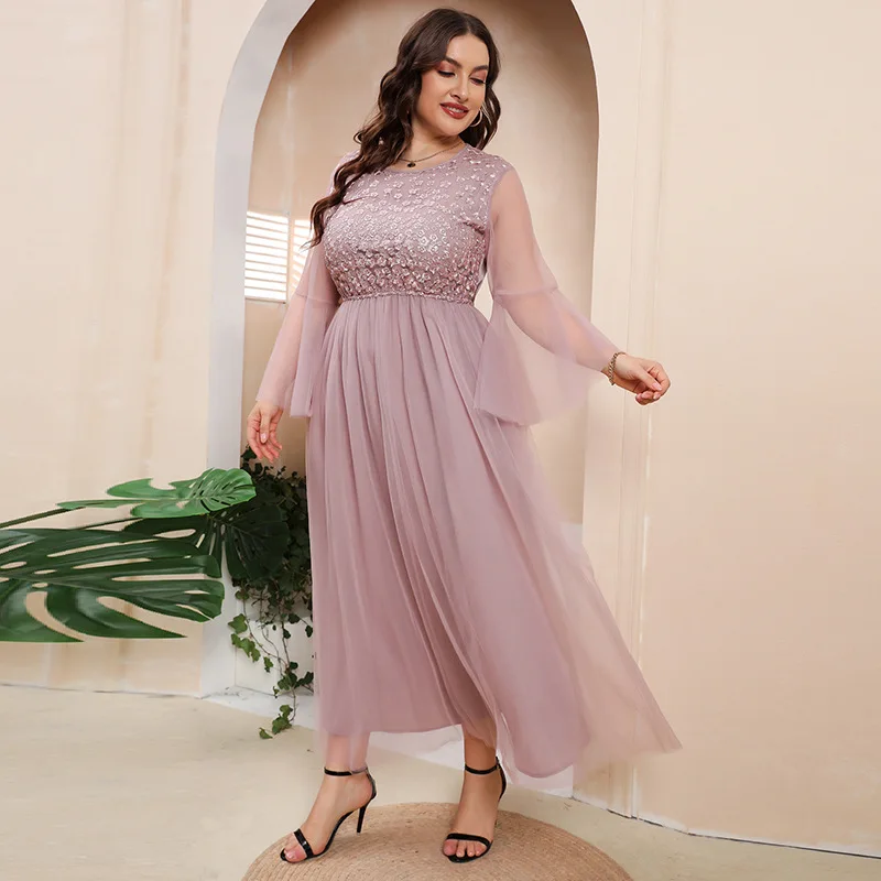 green emerald velvet dress LaDivine CD845C Long Beaded Prom Formal Plus Size Dress – The Dress Outlet main image 1